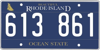 RI license plate 613861