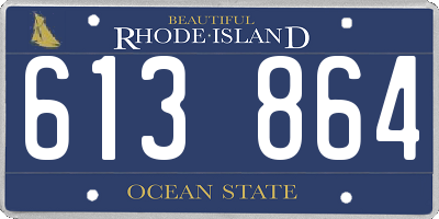 RI license plate 613864