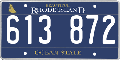 RI license plate 613872