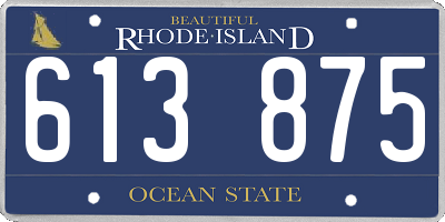 RI license plate 613875