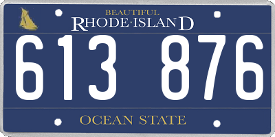RI license plate 613876