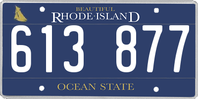 RI license plate 613877
