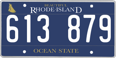 RI license plate 613879