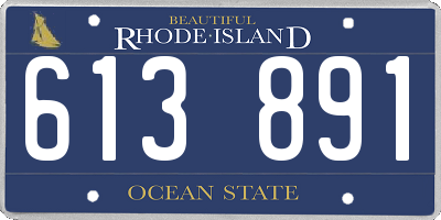 RI license plate 613891