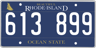 RI license plate 613899