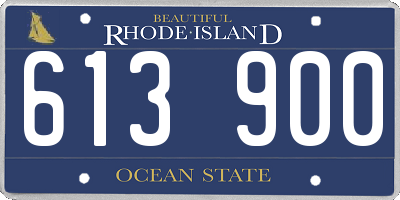 RI license plate 613900