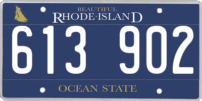 RI license plate 613902