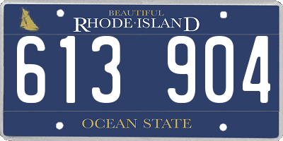 RI license plate 613904