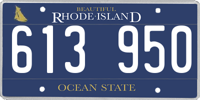 RI license plate 613950