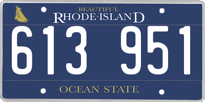 RI license plate 613951