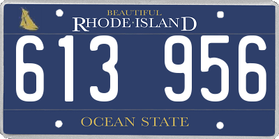 RI license plate 613956