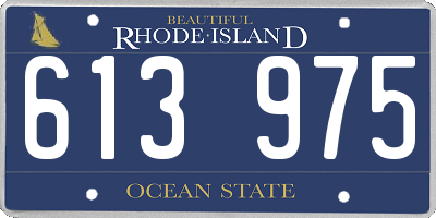 RI license plate 613975