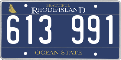 RI license plate 613991