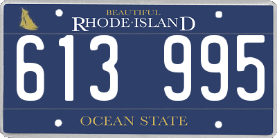 RI license plate 613995