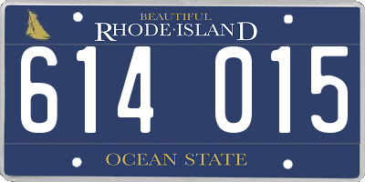 RI license plate 614015