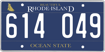 RI license plate 614049