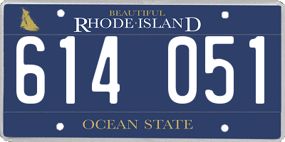 RI license plate 614051