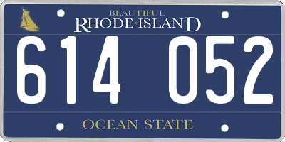RI license plate 614052