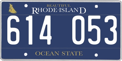 RI license plate 614053