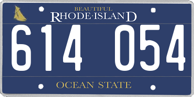 RI license plate 614054