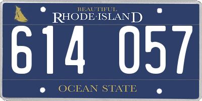 RI license plate 614057