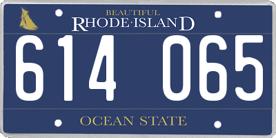 RI license plate 614065