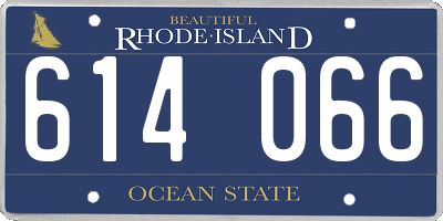 RI license plate 614066
