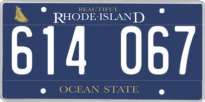 RI license plate 614067