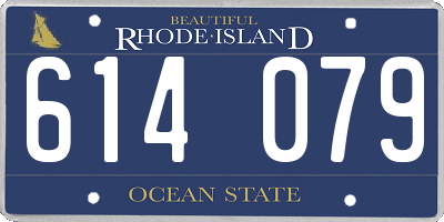 RI license plate 614079