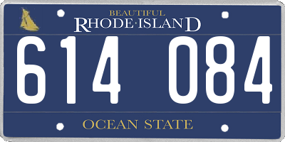 RI license plate 614084