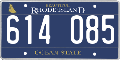 RI license plate 614085
