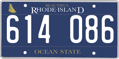 RI license plate 614086
