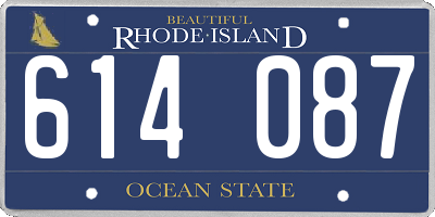 RI license plate 614087