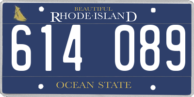 RI license plate 614089