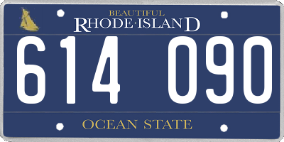 RI license plate 614090
