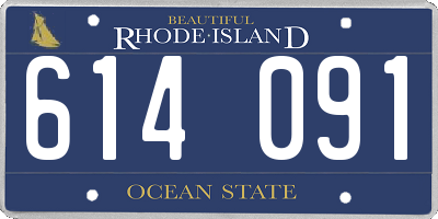 RI license plate 614091