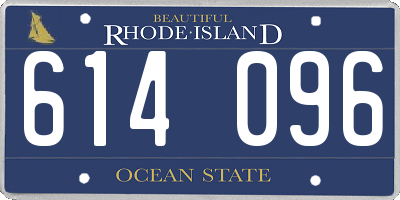 RI license plate 614096