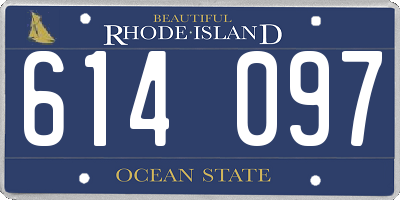 RI license plate 614097