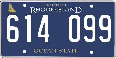 RI license plate 614099
