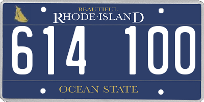 RI license plate 614100