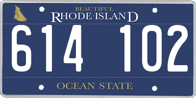 RI license plate 614102