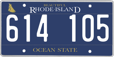 RI license plate 614105