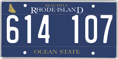 RI license plate 614107