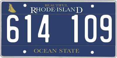RI license plate 614109