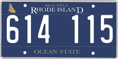 RI license plate 614115