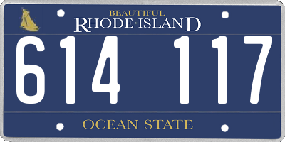 RI license plate 614117