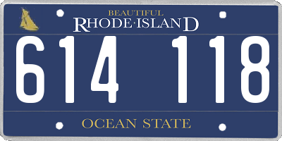 RI license plate 614118