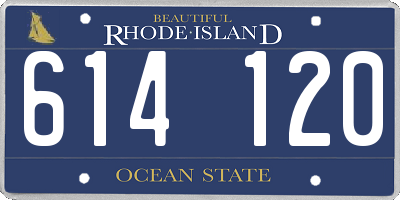 RI license plate 614120