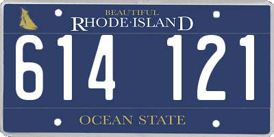 RI license plate 614121