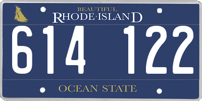 RI license plate 614122